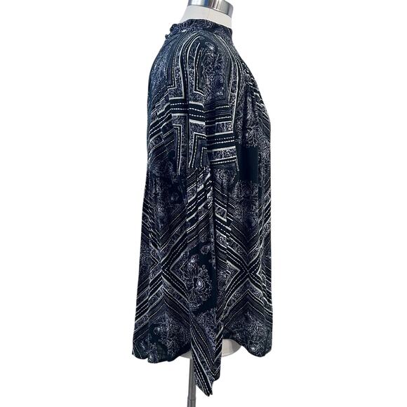 Free People Walking on a Dream High Neck Cutout Long Sleeve Tunic Top S - Picture 2 of 15